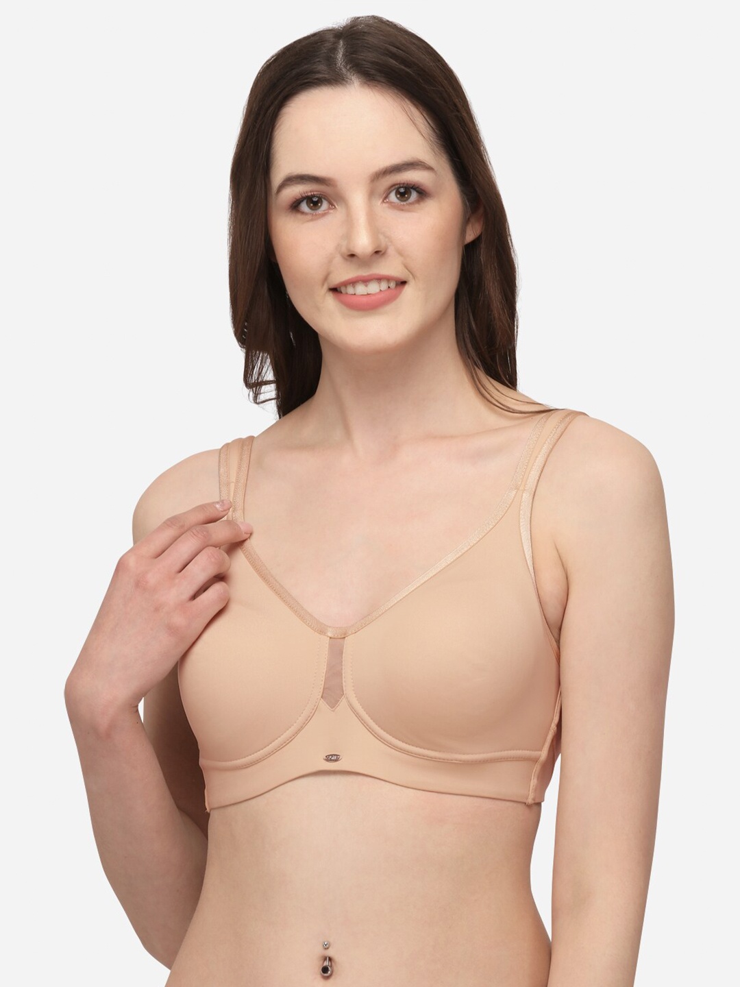 

SOIE Full Coverage Minimiser Non Padded Non-Wired Bra, Beige