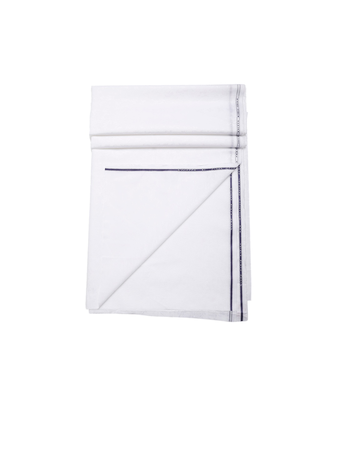 

CAVALLO by Linen Club Men White Solid Jacuard Shirt Clothing Fabric