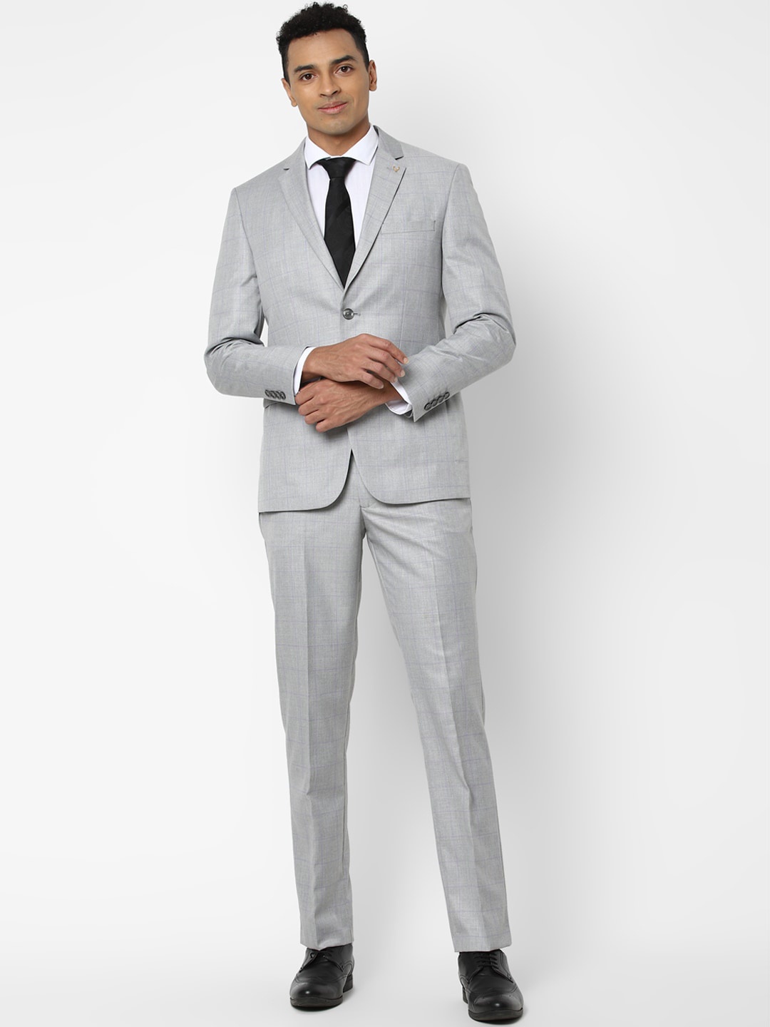 

Allen Solly Men Grey Checked Single-Breasted 2-Piece Suit