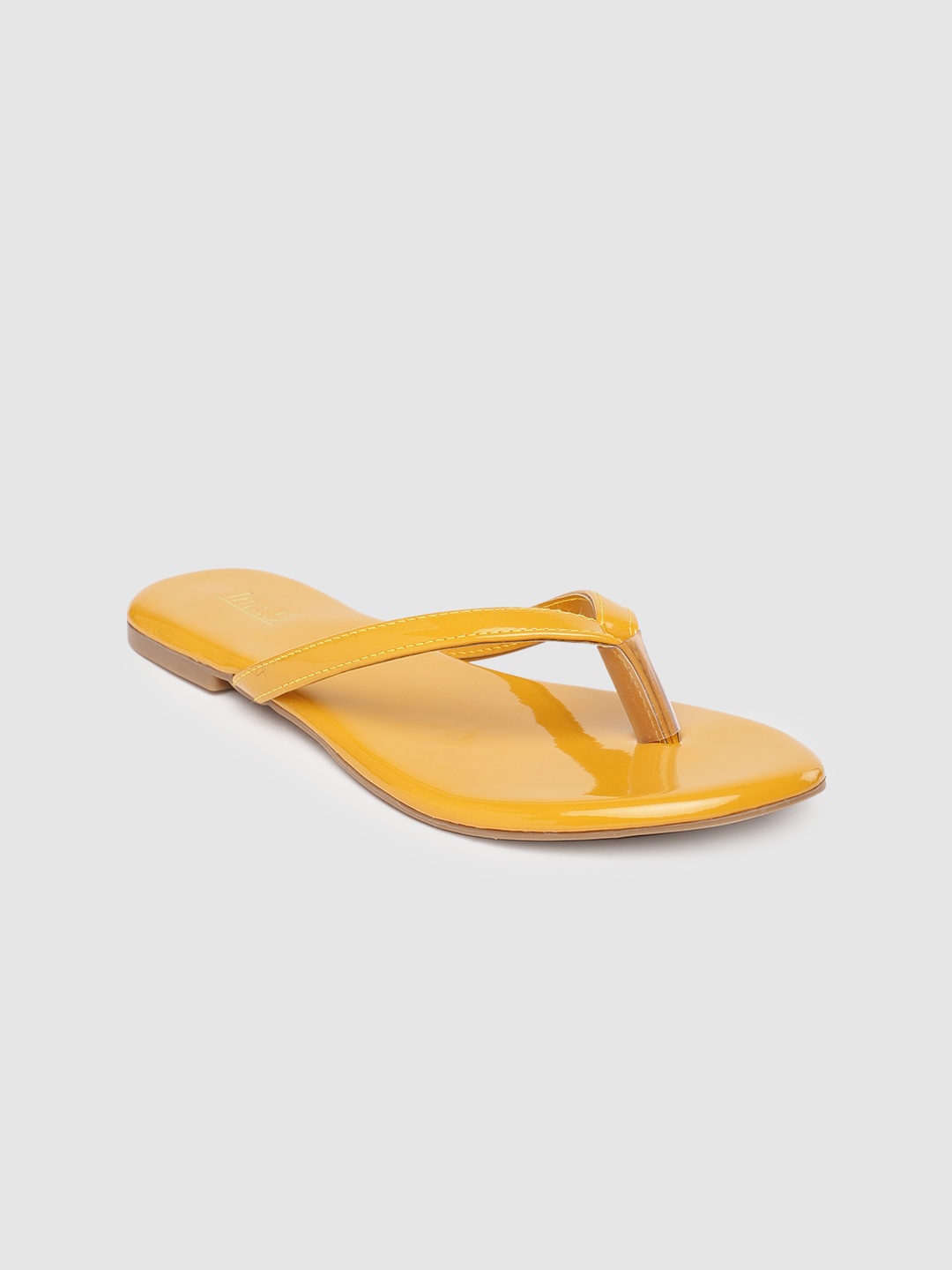 

Inc 5 Women Mustard T-Strap Flats