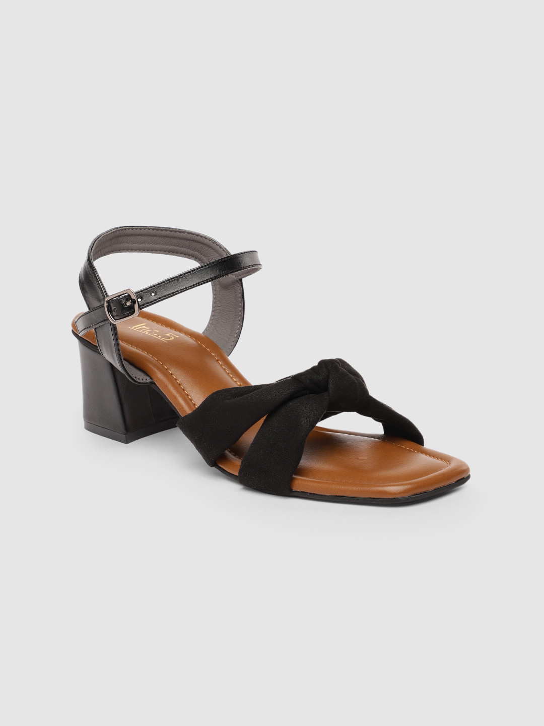 

Inc 5 Black Block Sandals