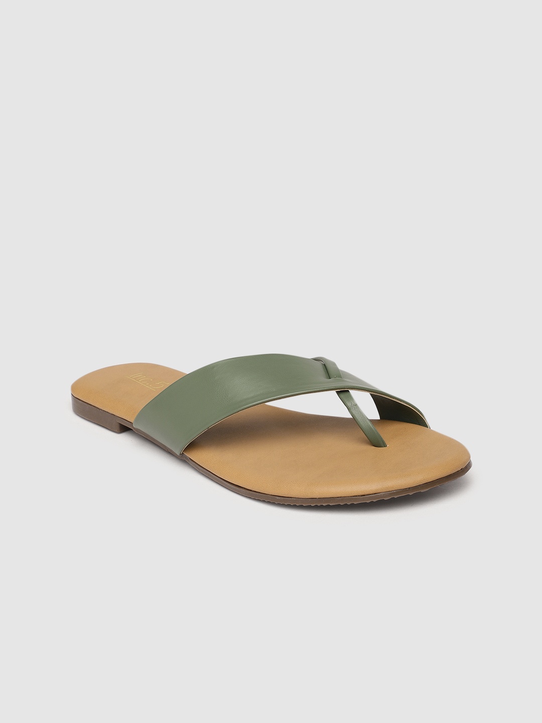 

Inc 5 Women Green Solid Casual One Toe Flats