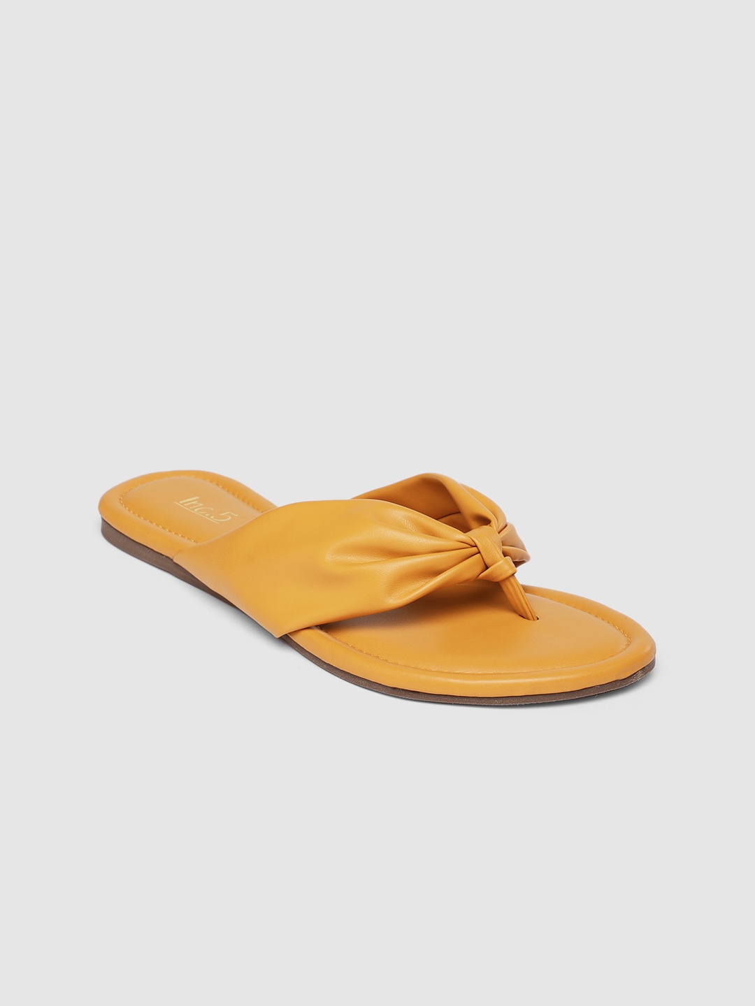 

Inc 5 Women Mustard T-Strap Flats