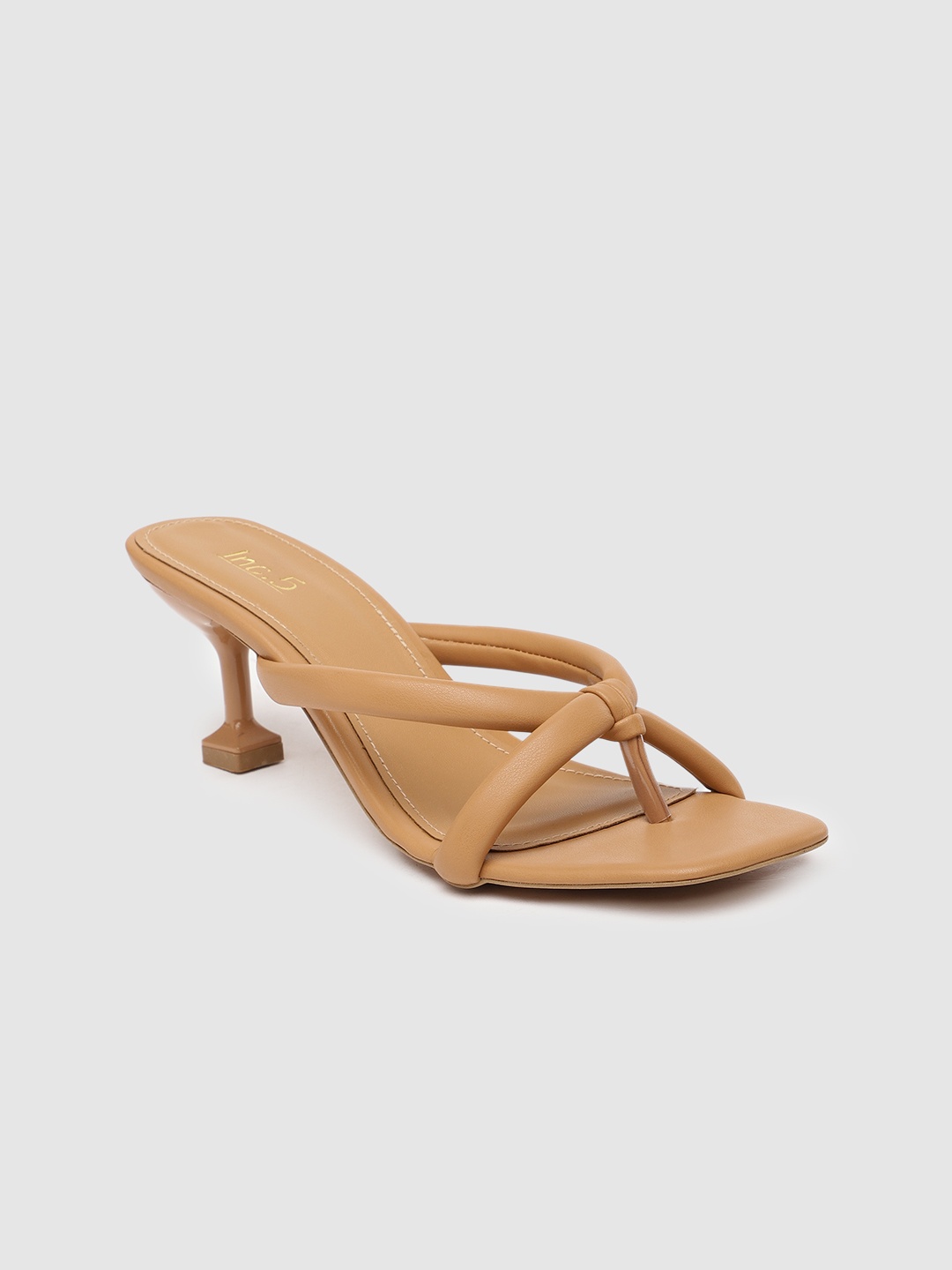 

Inc 5 Women Dark Beige Solid Casual Regular Slim Sandals