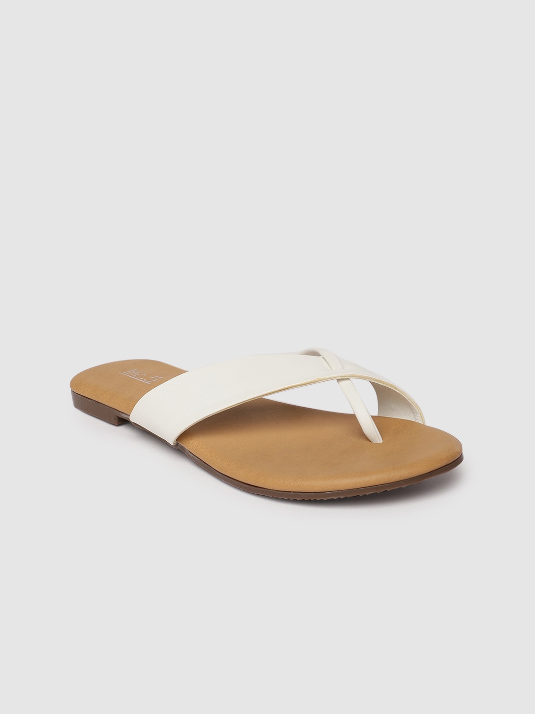 

Inc 5 Women White Solid Casual One Toe Flats