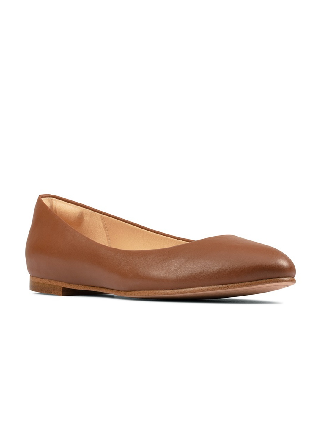 

Clarks Brown Leather Flatform Pumps