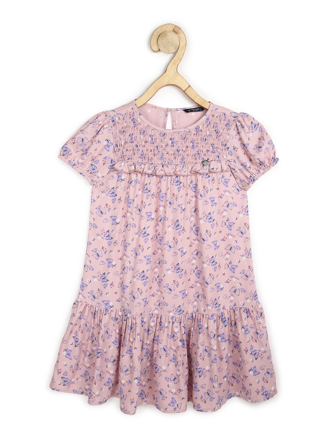 

Allen Solly Junior Girls Pink Floral Drop-Waist Mini Dress