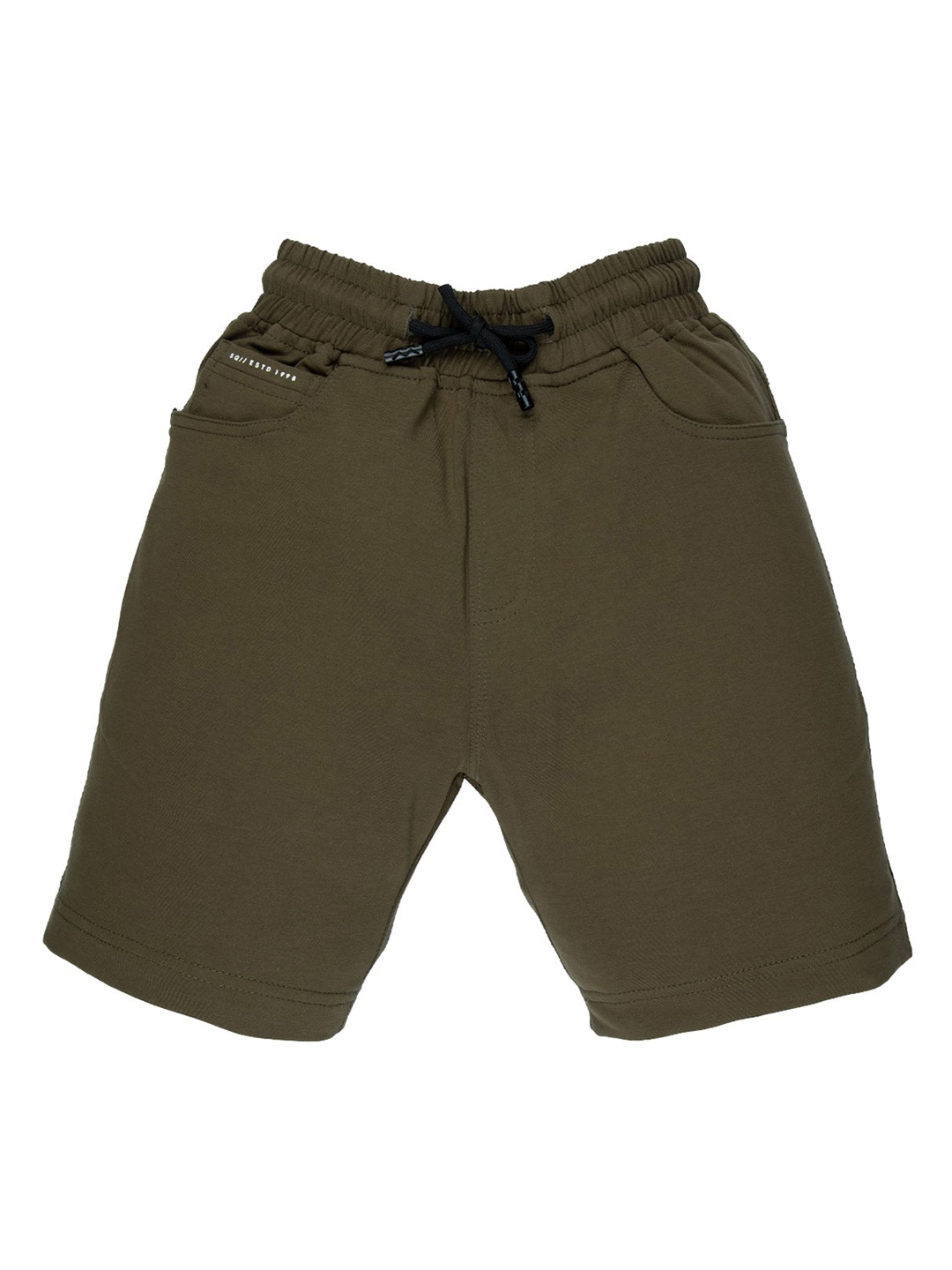 

Status Quo Boys Olive Green High-Rise Shorts