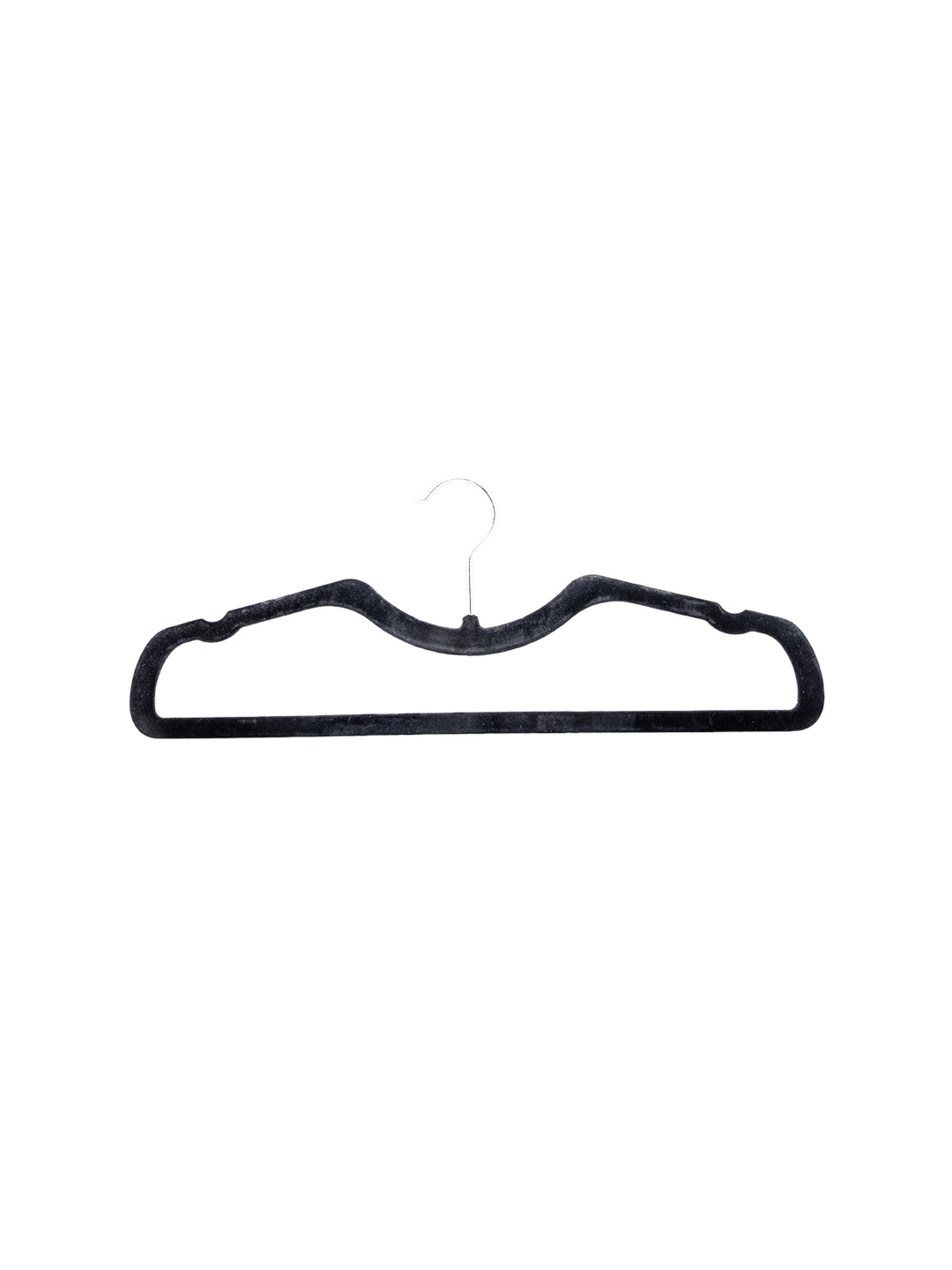 

MARKET99 Pack Of 20 Black Solid Plastic Hanger Cloth Organizer