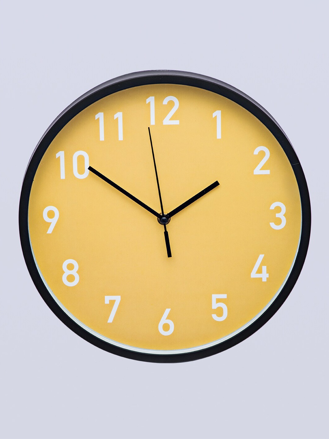 

MARKET99 Yellow & Black Solid Round Contemporary Wall Clock 30cm