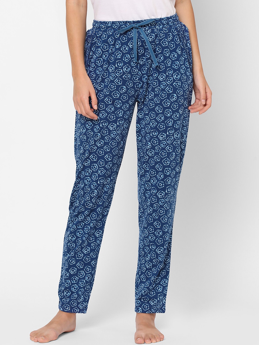 

Maysixty Women Navy Blue Printed Lounge Pants