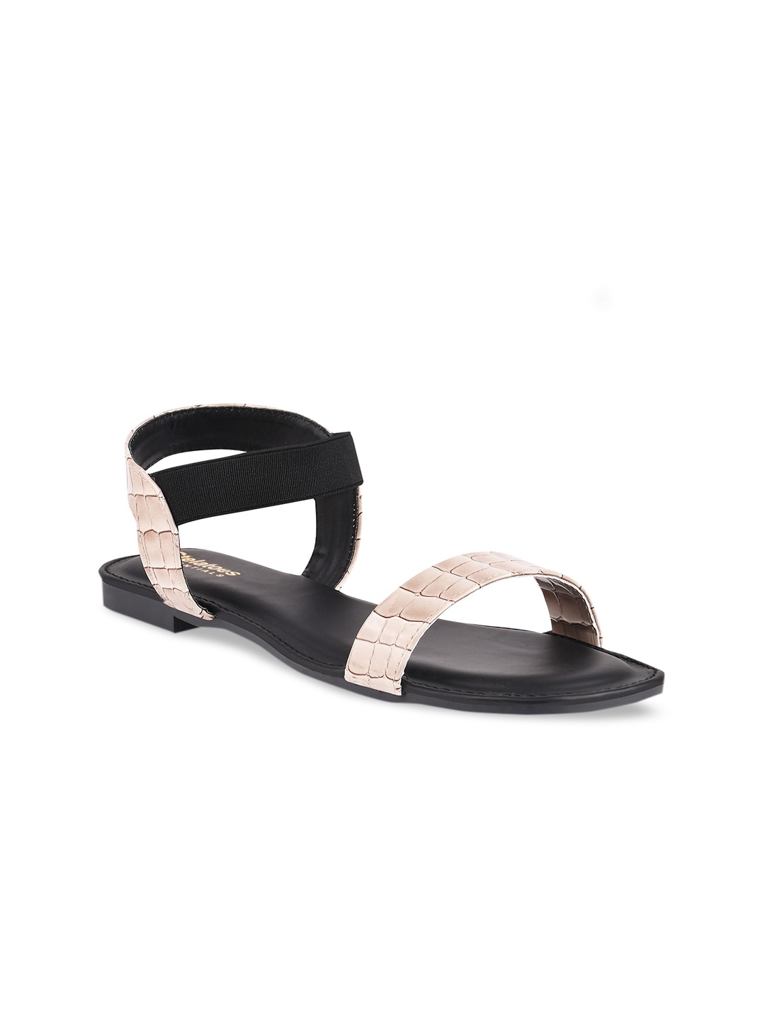 

Stelatoes Women Cream-Coloured Printed Open Toe Flats