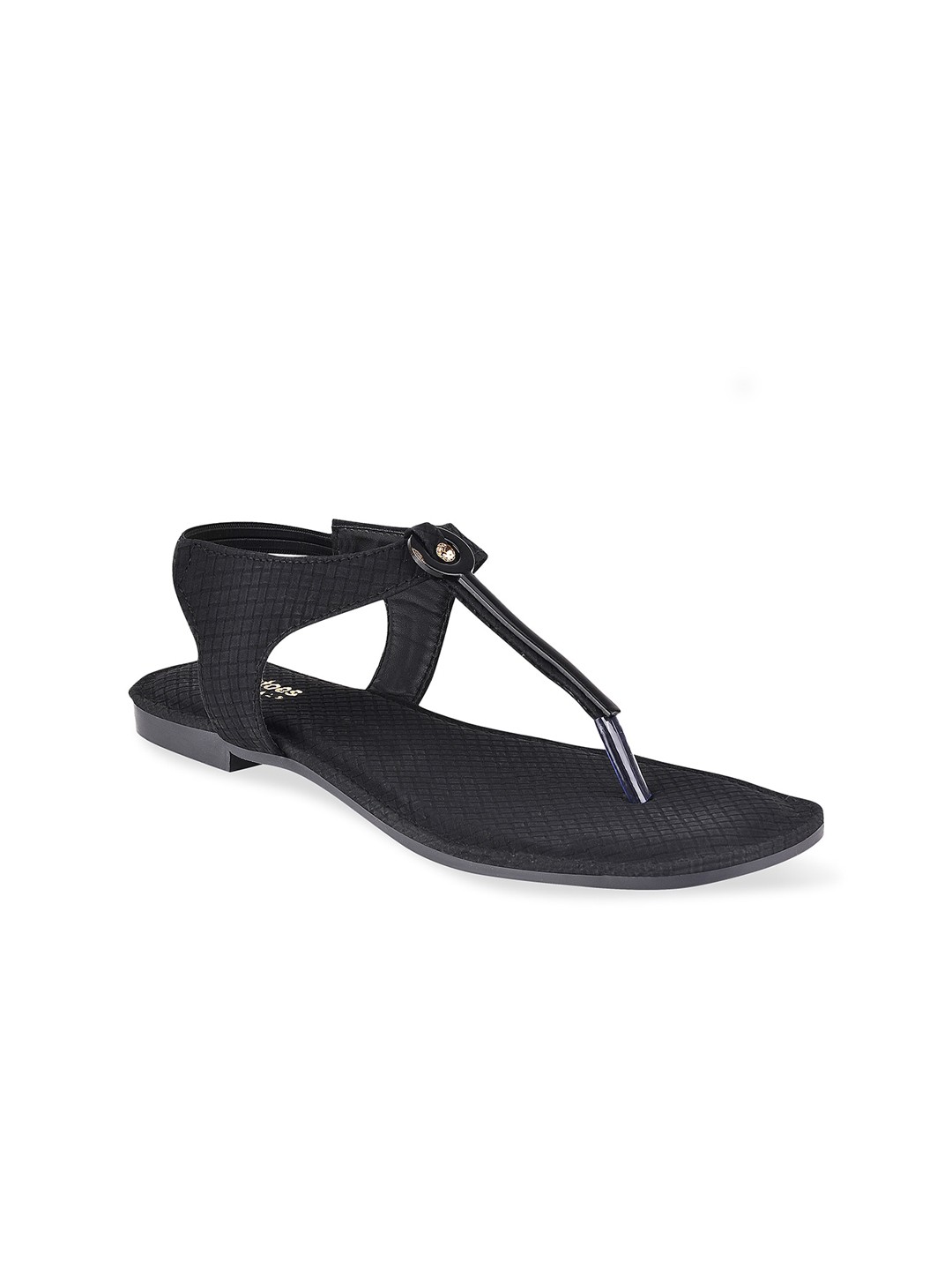 

Stelatoes Women Black T-Strap Flats