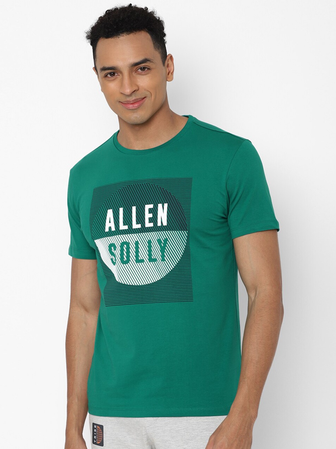 

Allen Solly Men Green Typography Printed T-shirt