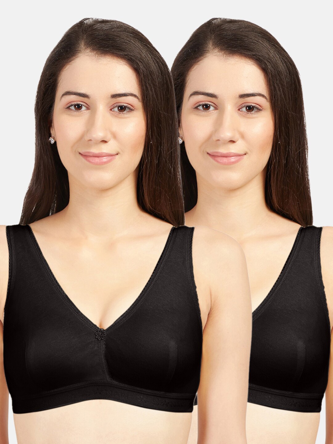 

Sonari Women Black Non Padded Everyday Bra Set Of 2