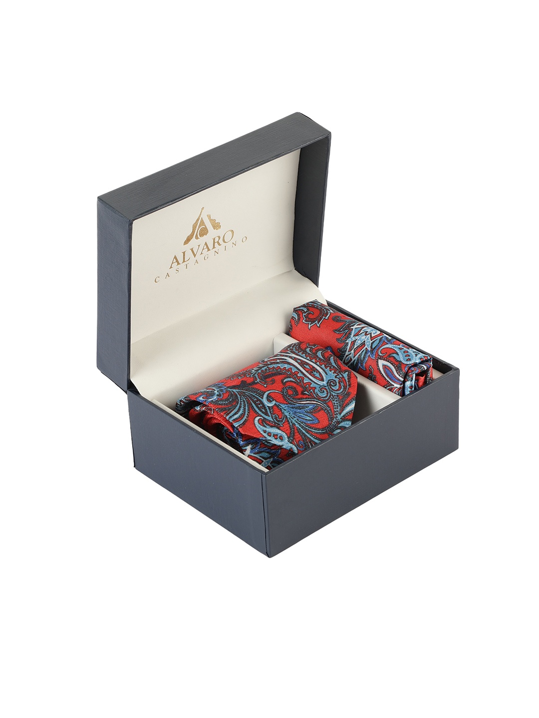 

Alvaro Castagnino Men Red & Blue Printed Accessory Gift Set
