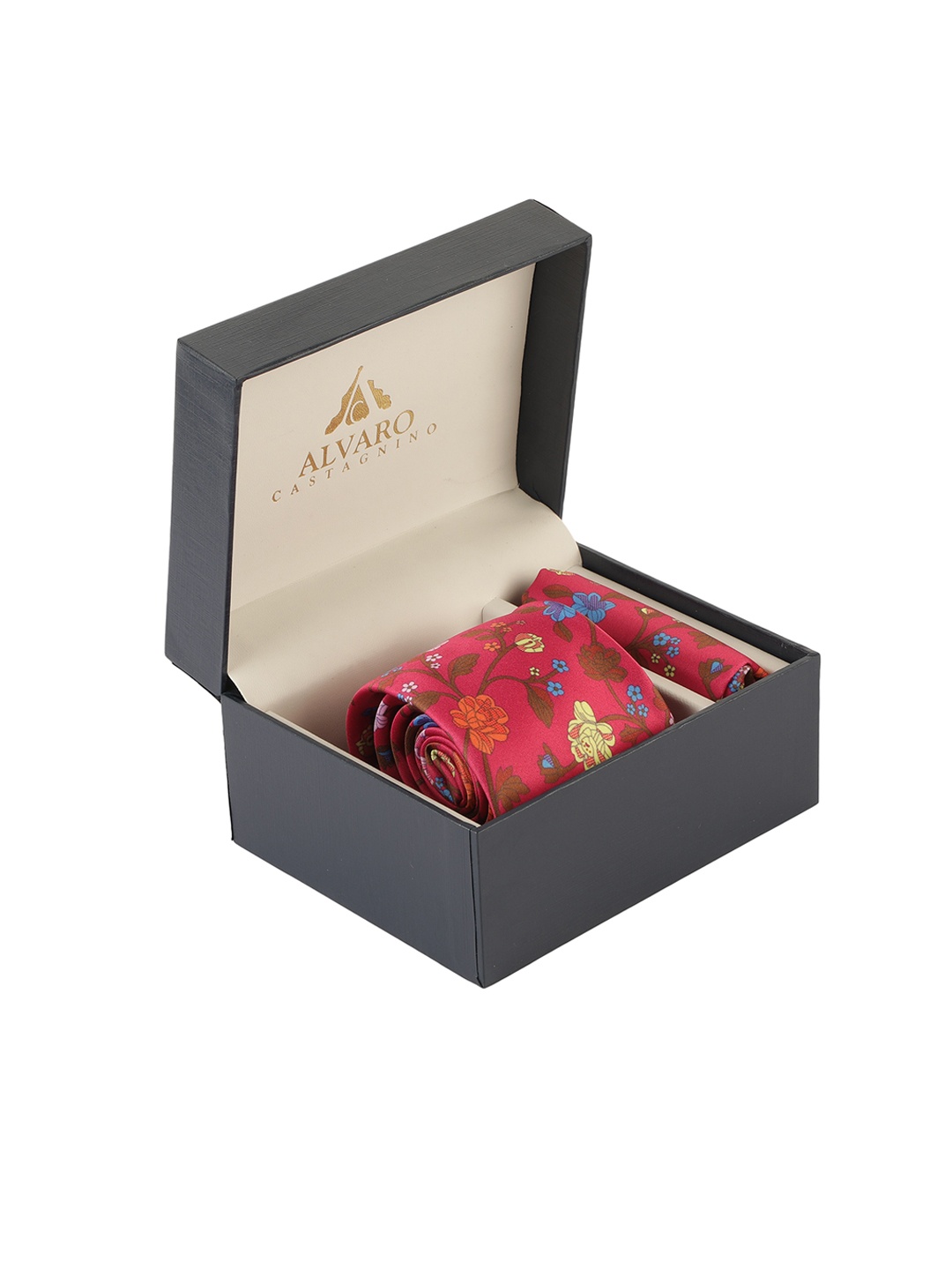 

Alvaro Castagnino Men Maroon & Blue Printed Accessory Gift Set