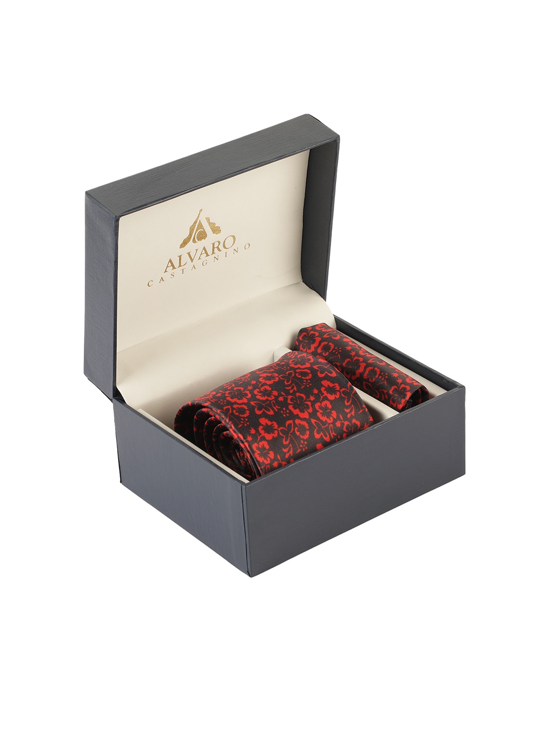 

Alvaro Castagnino Men Maroon & Black Printed Accessory Gift Set