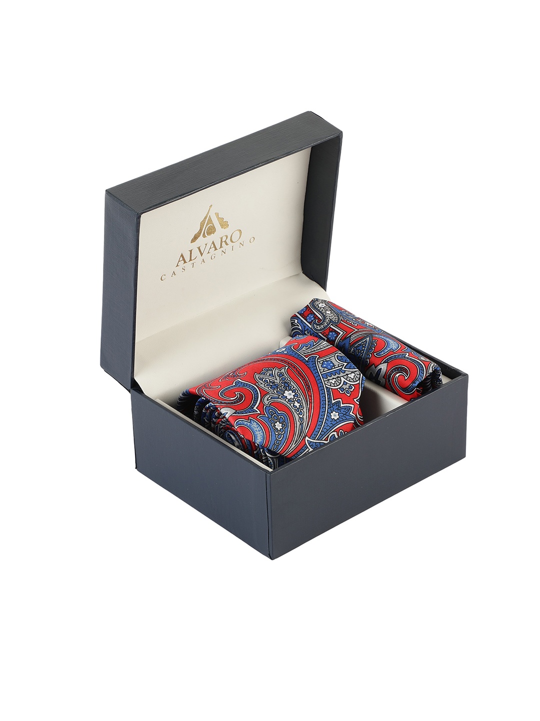

Alvaro Castagnino Men Red & Blue Printed Accessory Gift Set