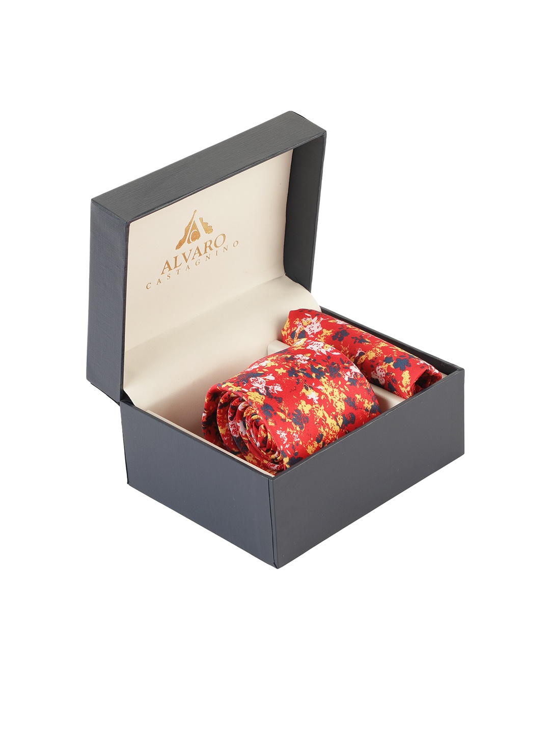 

Alvaro Castagnino Men Red & Yellow Printed Accessory Gift Set