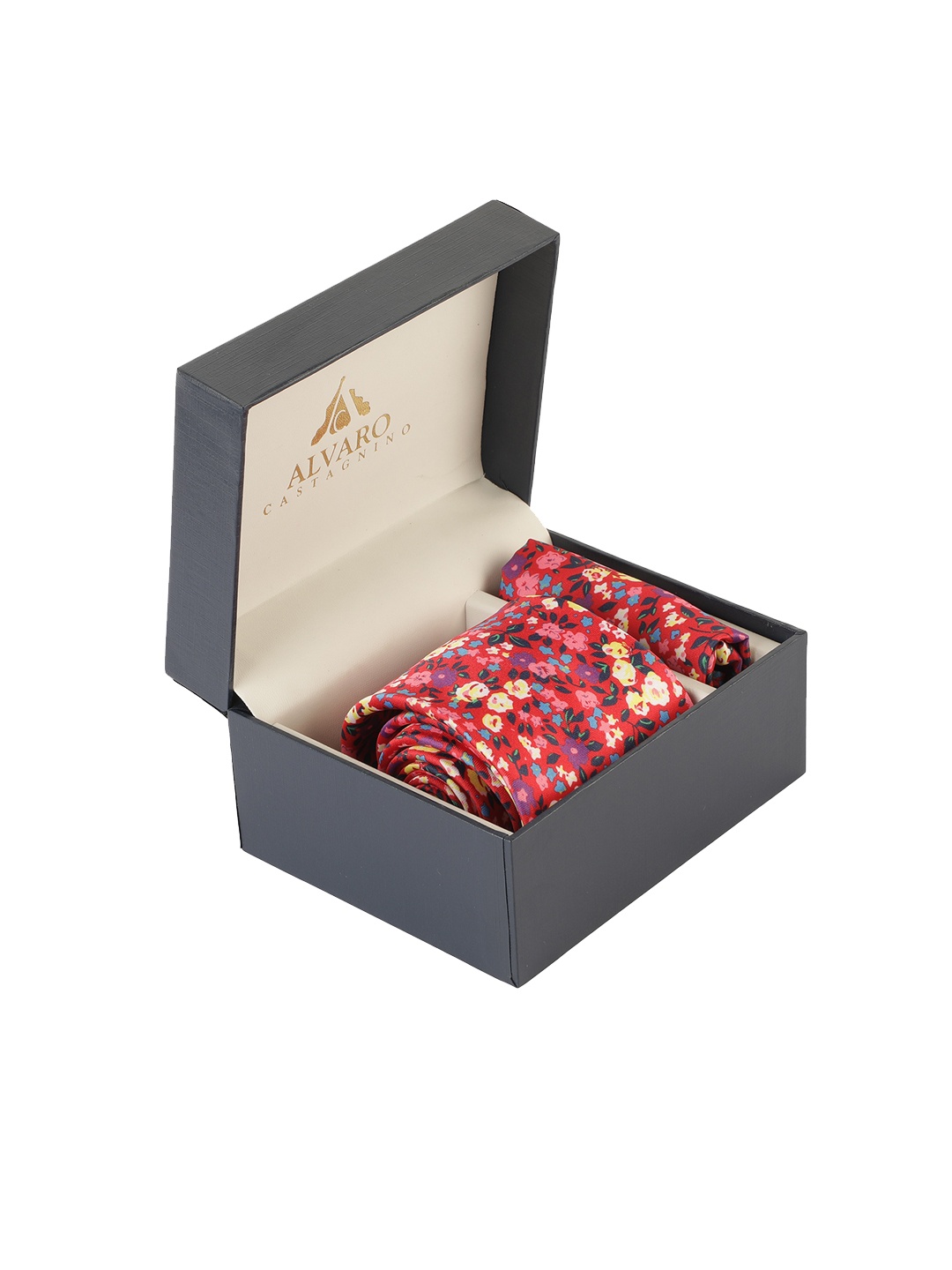 

Alvaro Castagnino Men Red & Yellow Printed Accessory Gift Set