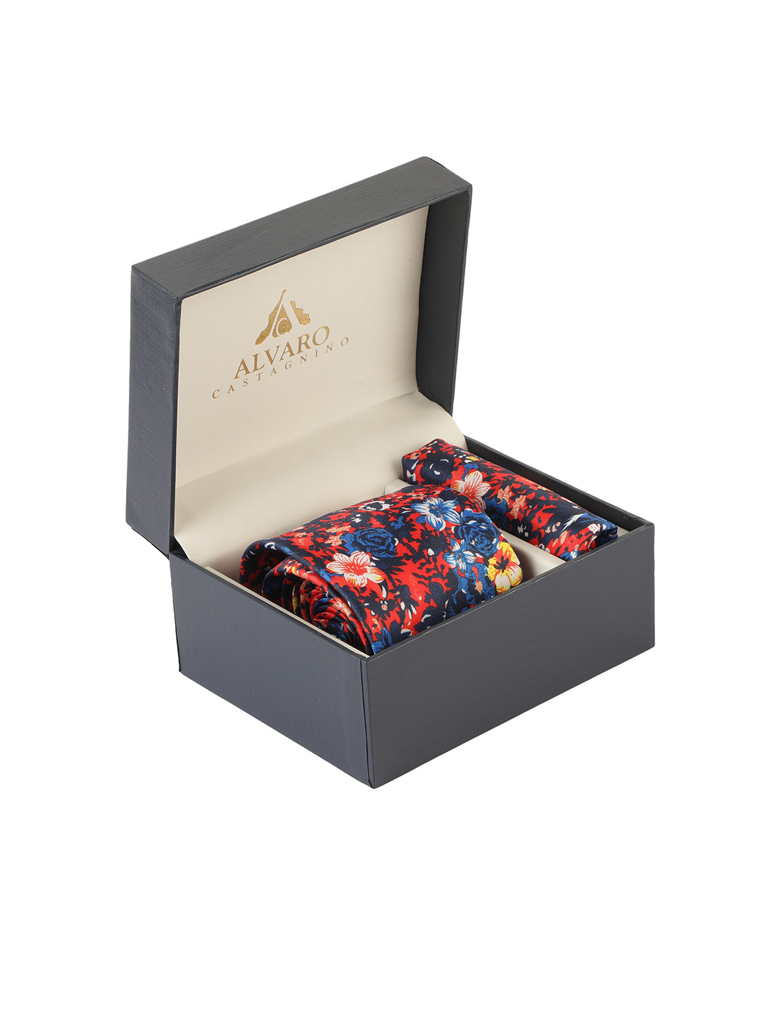 

Alvaro Castagnino Men Blue & Red Printed Accessory Gift Set