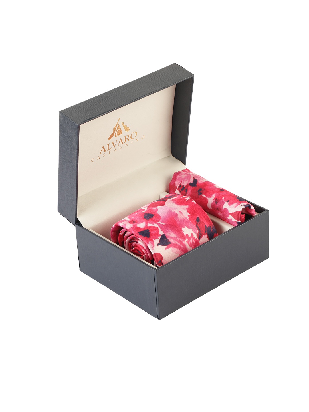 

Alvaro Castagnino Men Pink & Navy Blue Printed Accessory Gift Set