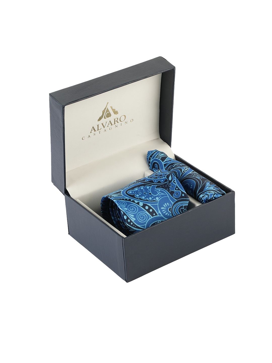 

Alvaro Castagnino Men Blue & Black Printed Accessory Gift Set