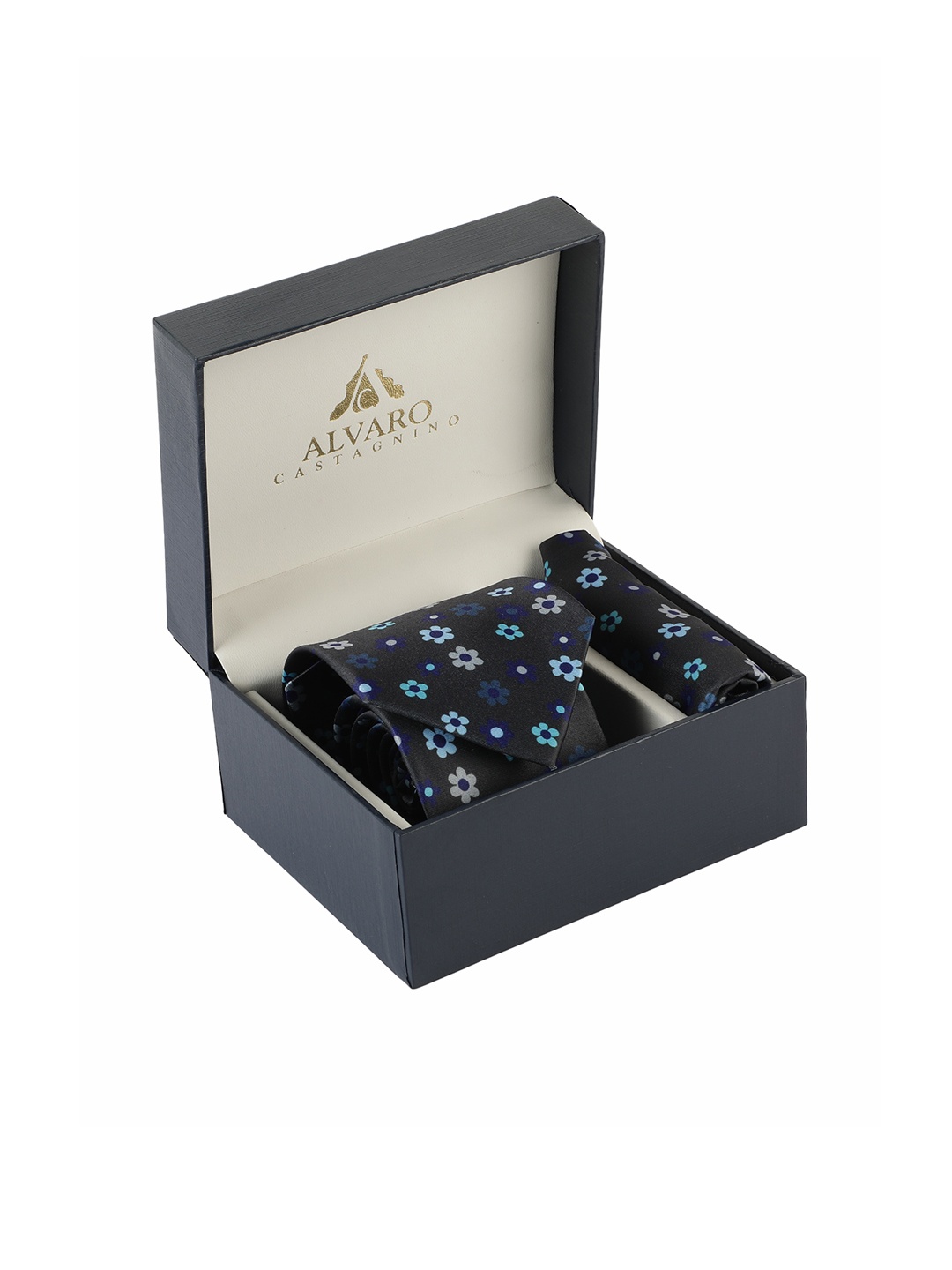 

Alvaro Castagnino Men Black & Blue Printed Accessory Gift Set