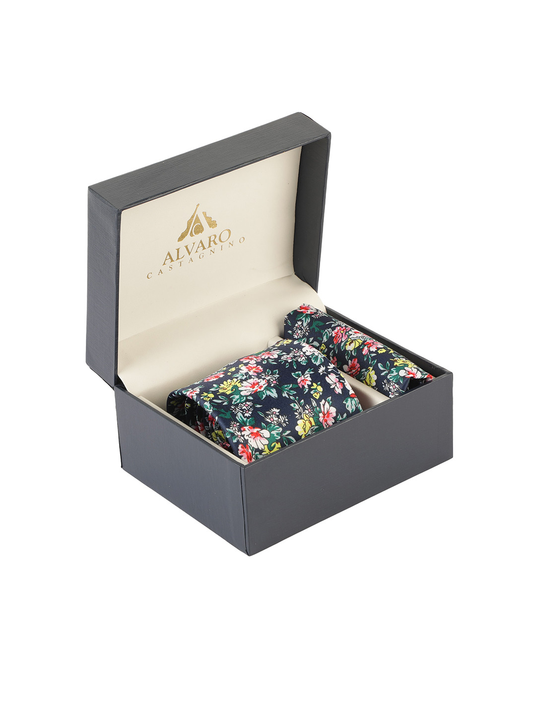 

Alvaro Castagnino Men Navy Blue & Red Printed Accessory Gift Set