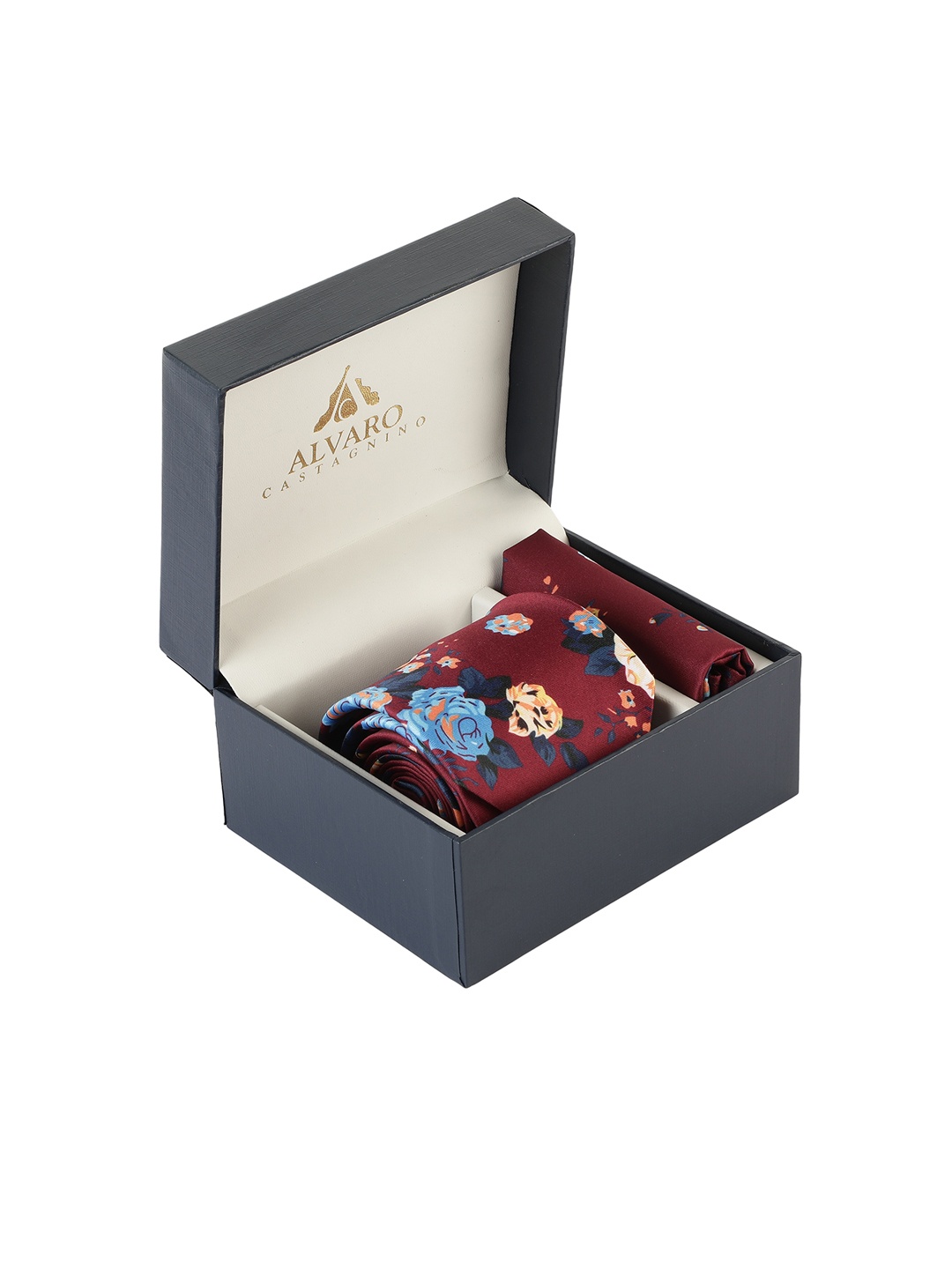 

Alvaro Castagnino Men Maroon & Blue Printed Accessory Gift Set
