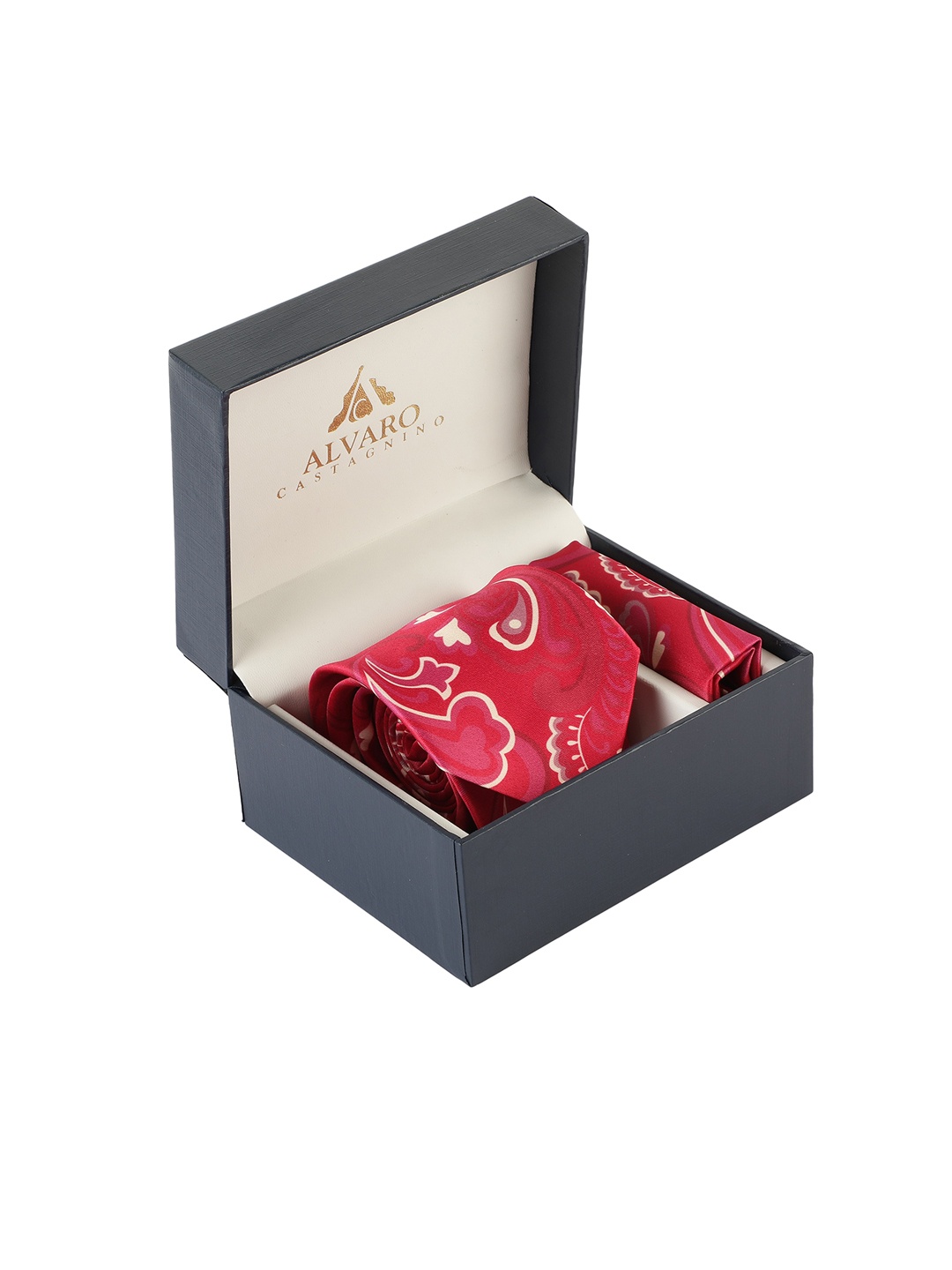 

Alvaro Castagnino Red & White Floral Printed Microfiber Accessory Gift Set