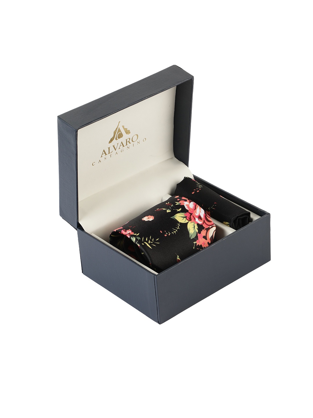

Alvaro Castagnino Men Black & Pink Floral Printed Accessory Gift Set