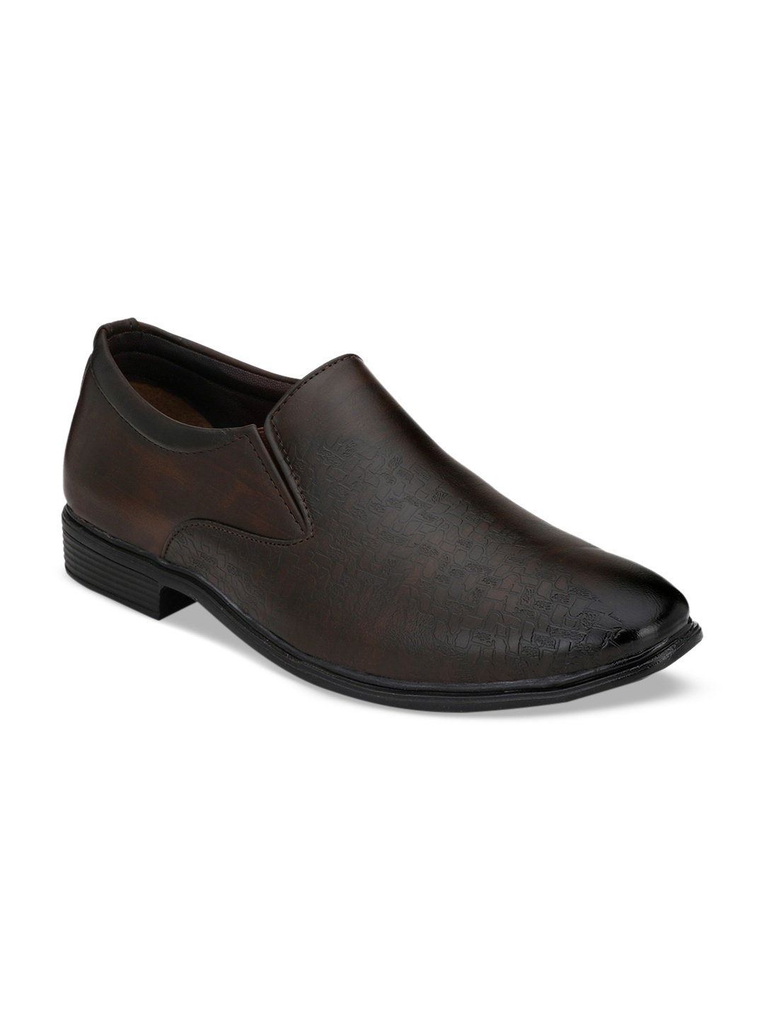

Ferraiolo Men Brown Textured Formal Shoes