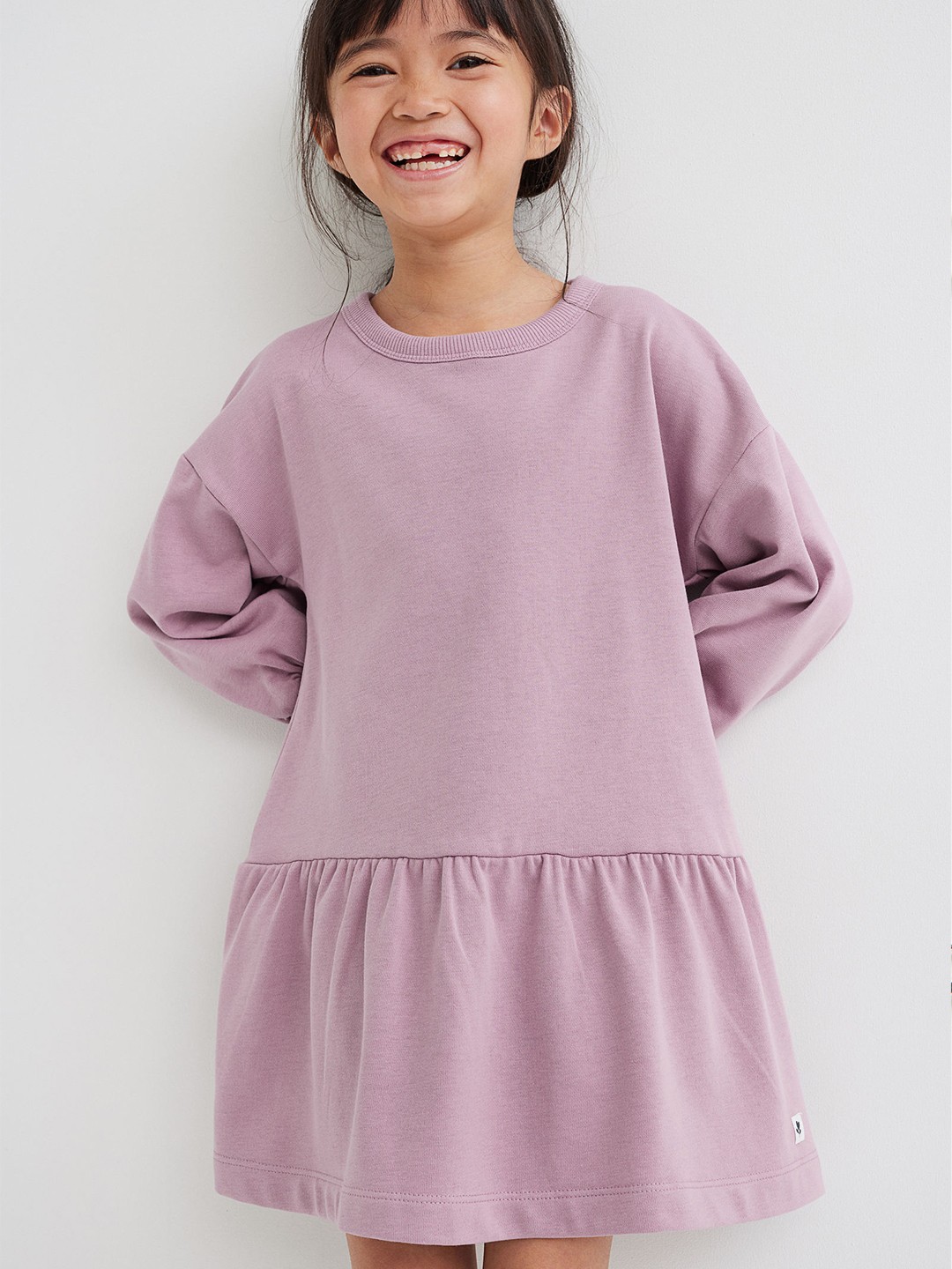 

H&M Girls Purple Oversized Sweatshirt Dress