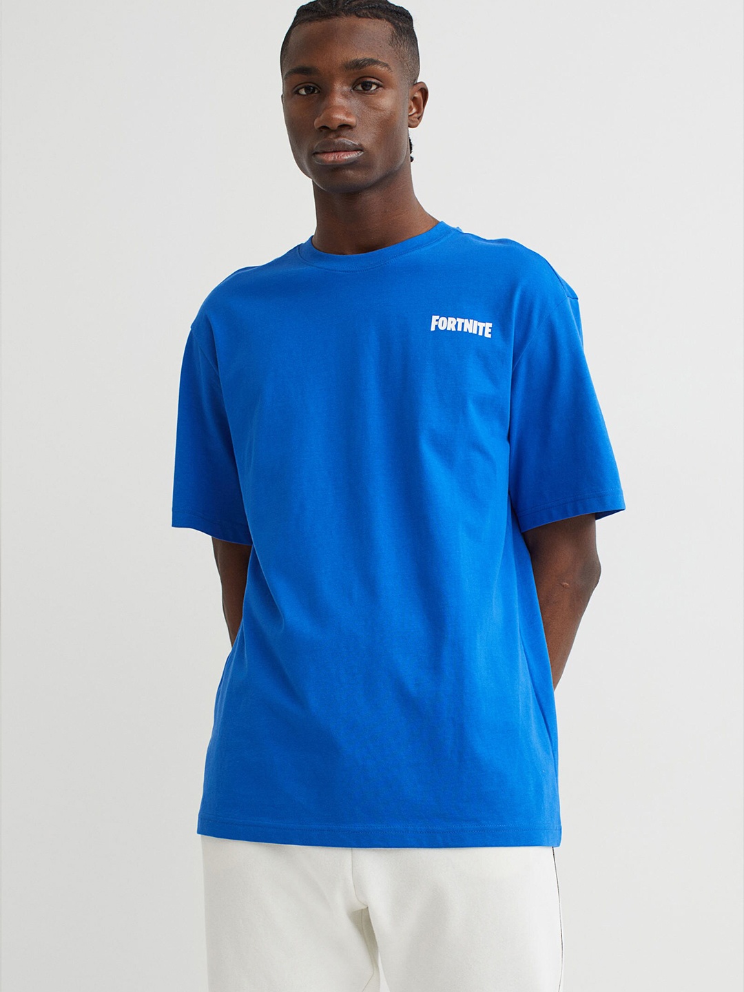 

H&M Men Blue Relaxed Fit T-shirt