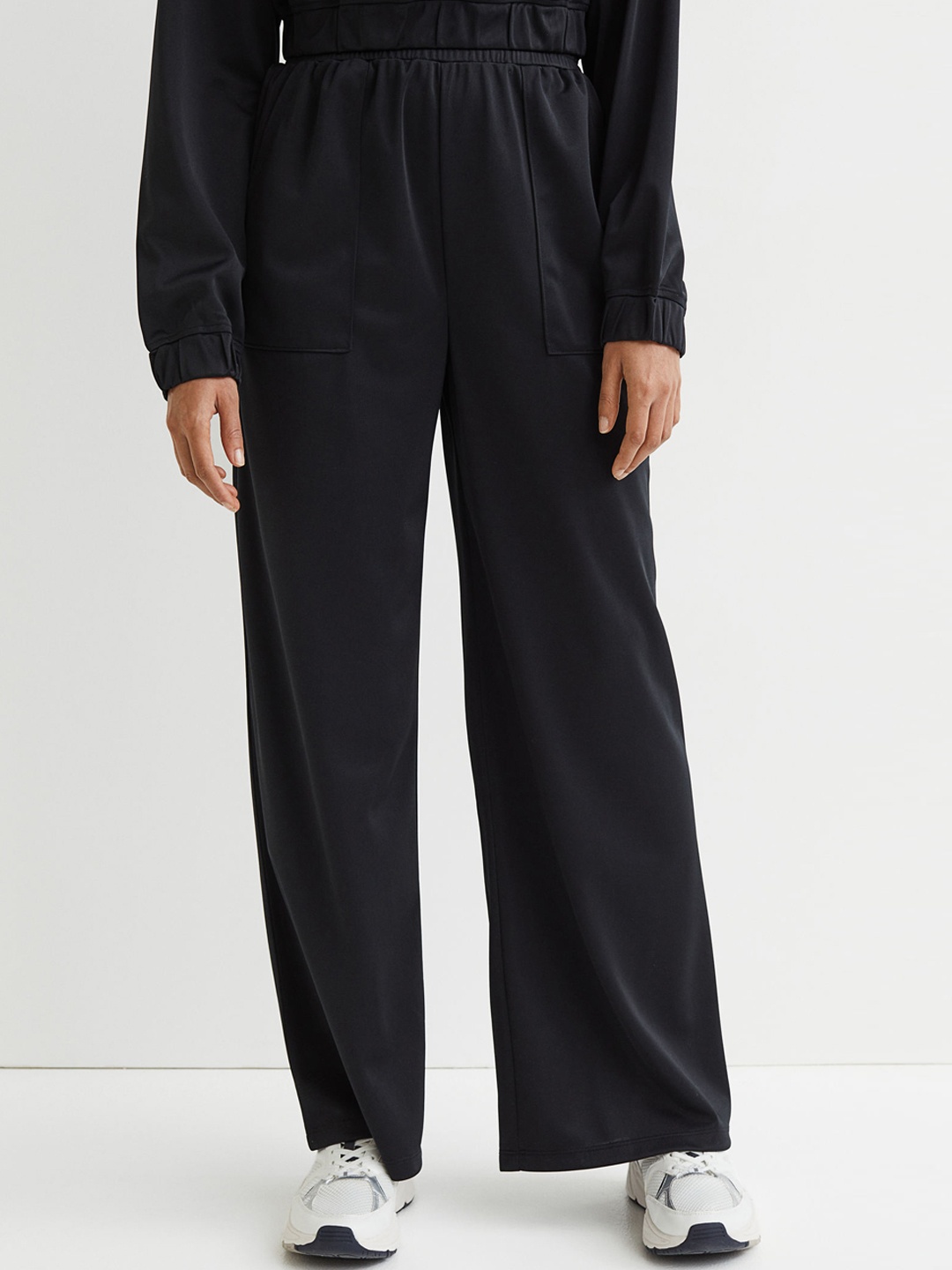 

H&M Woman Black Wide sports trousers