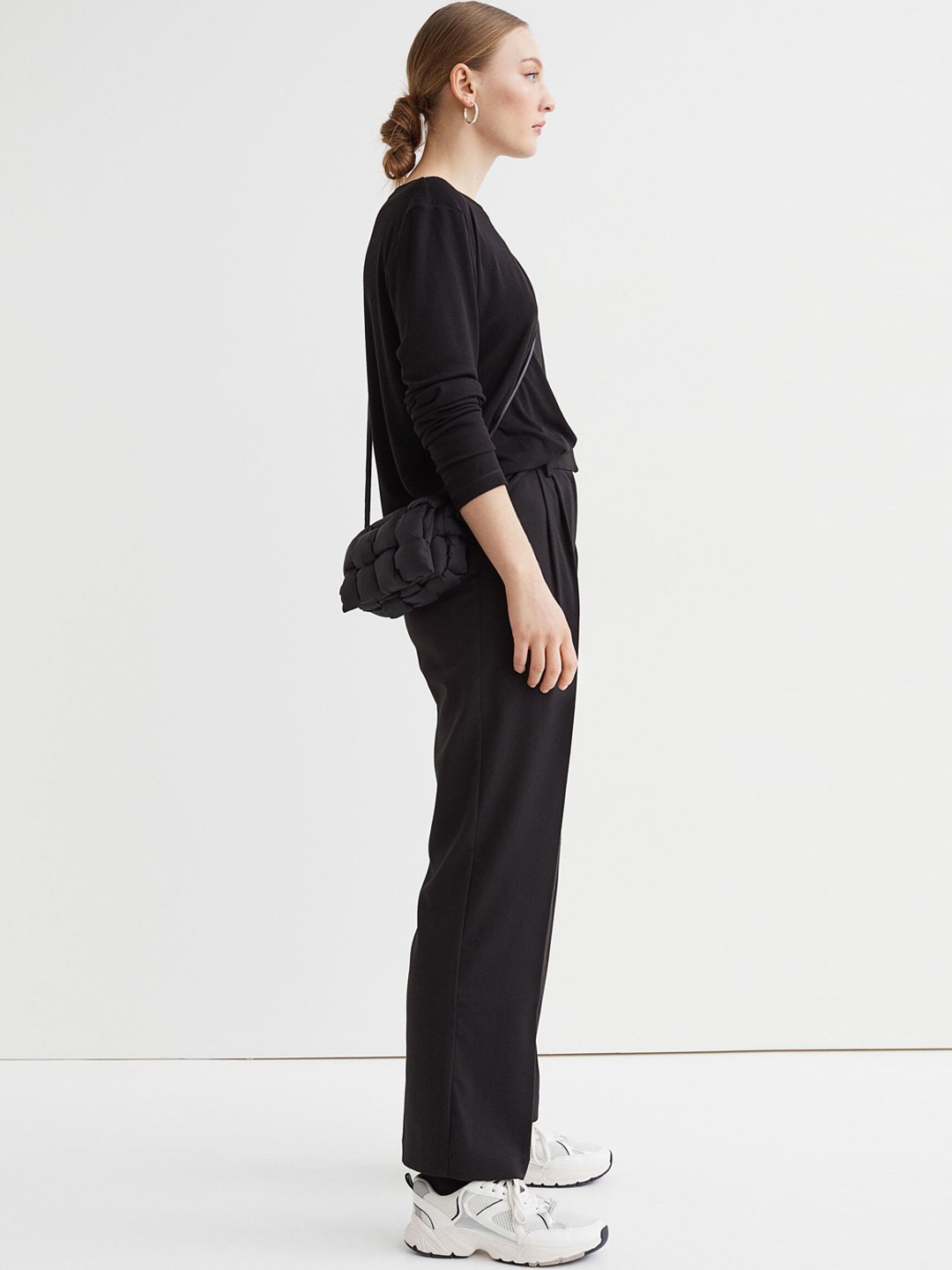 

H&M Women Black High-Rise Trousers