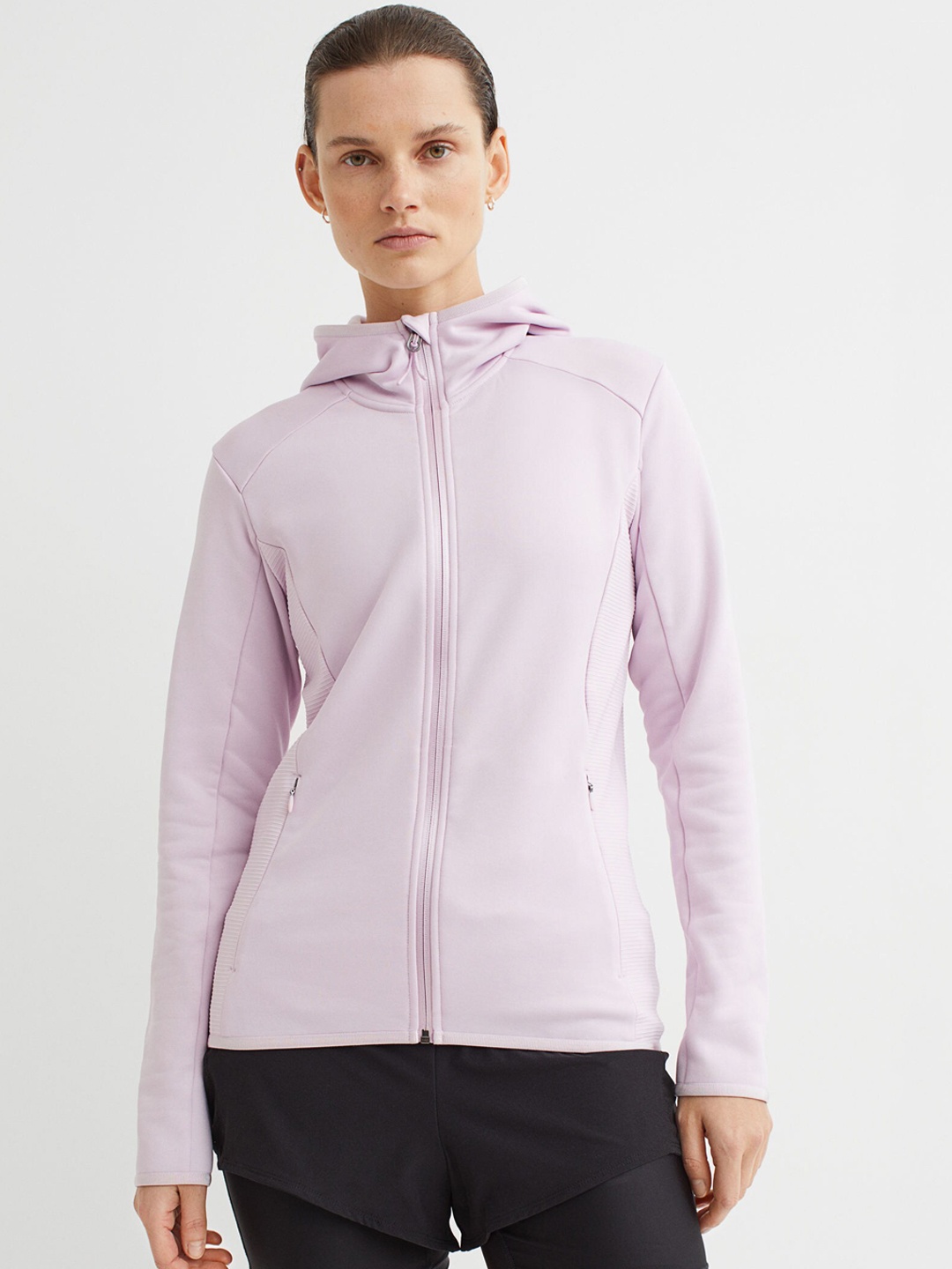 

H&M Women Lavender Solid Hooded Outdoor Jacket