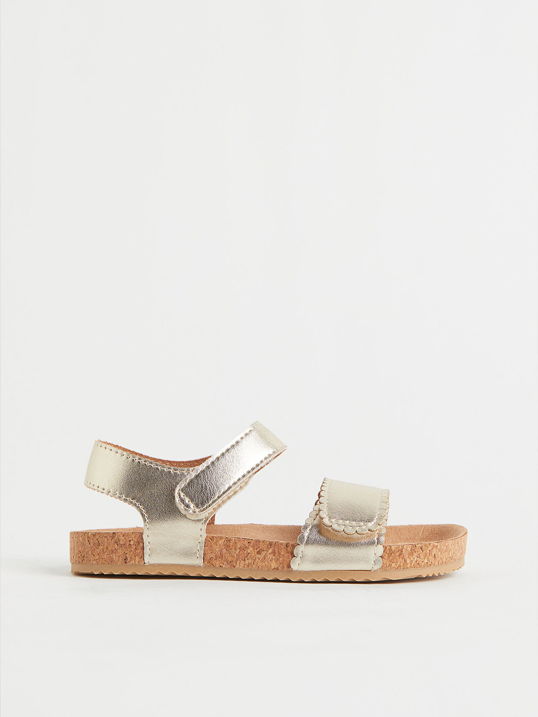 

H&M Girls Gold-Toned Solid PU Open Toe Sandals