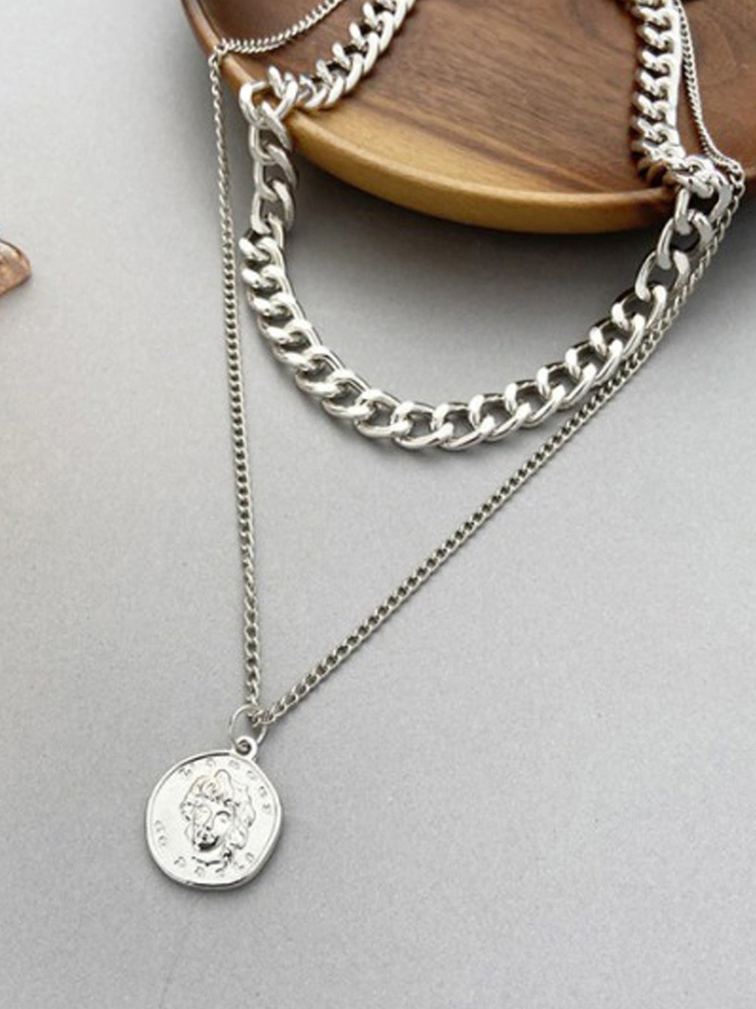 

Jewels Galaxy Women Silver-Toned Double Layered Necklace