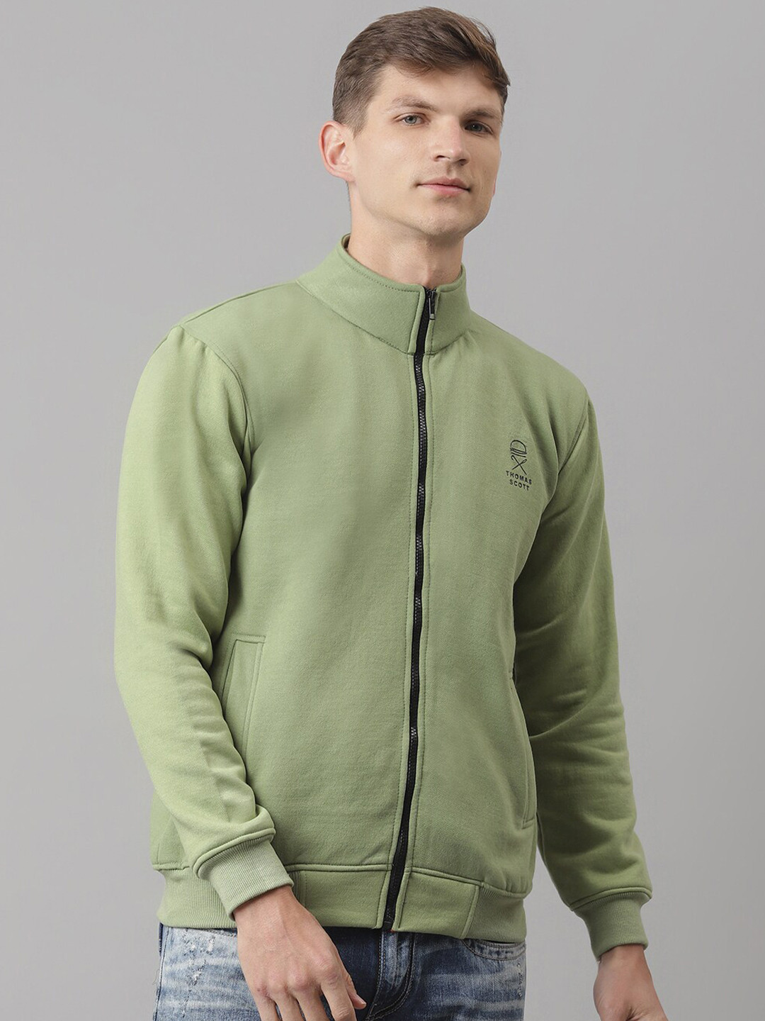 

Thomas Scott Men Green Sustainable Sweatshirt