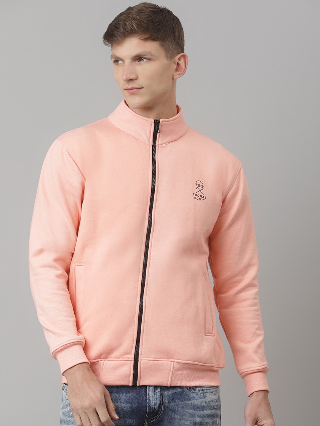 

Thomas Scott Men Peach-Coloured Sustainable Sweatshirt