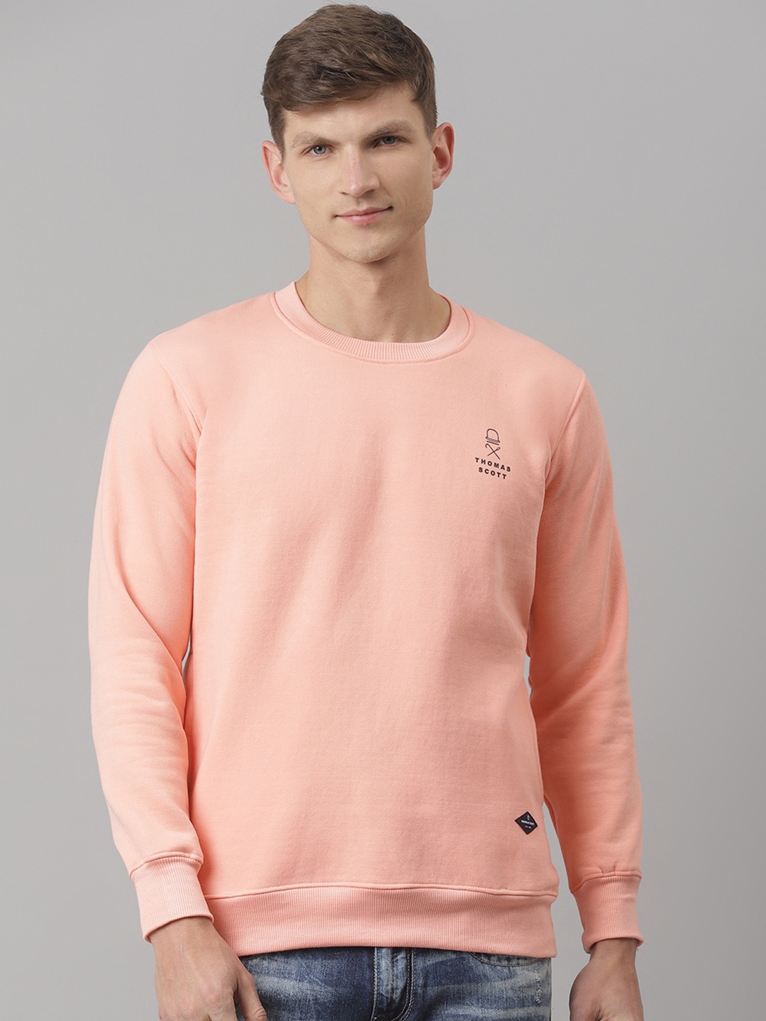 

Thomas Scott Men Pink Sustainable Sweatshirt