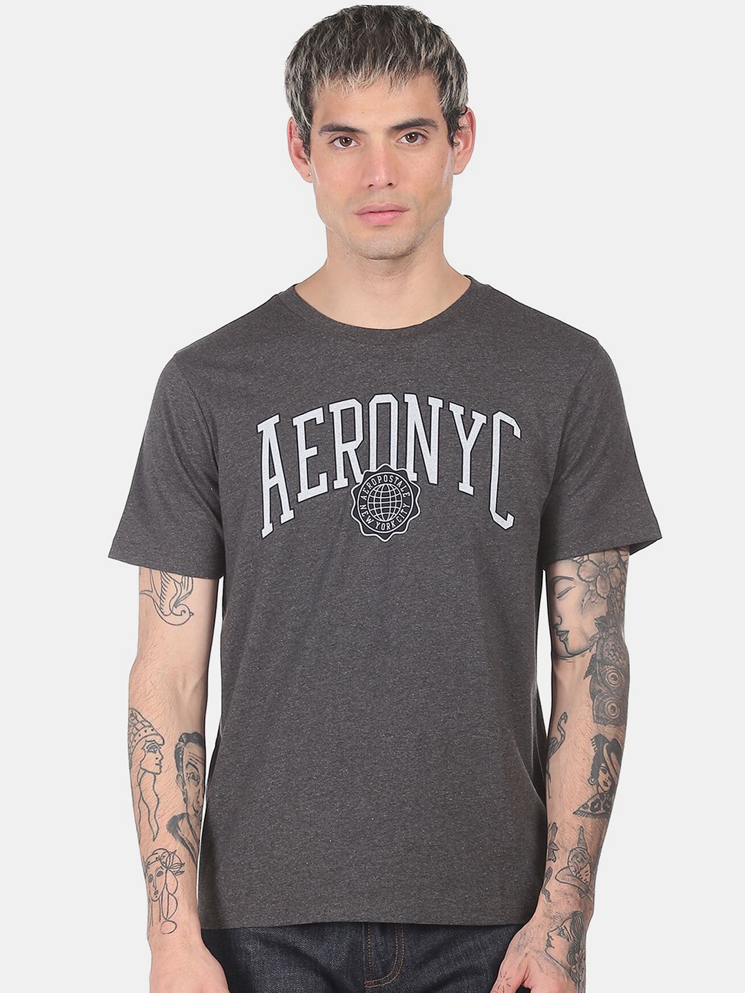 

Aeropostale Men Grey Printed T-shirt