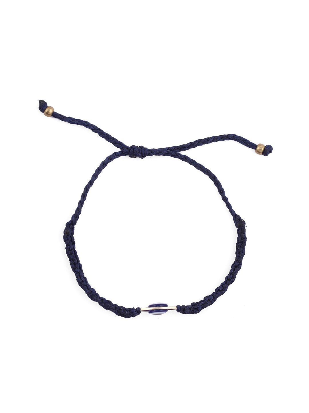 

EL REGALO Men Blue & Black Evil Eye Charm Bracelet