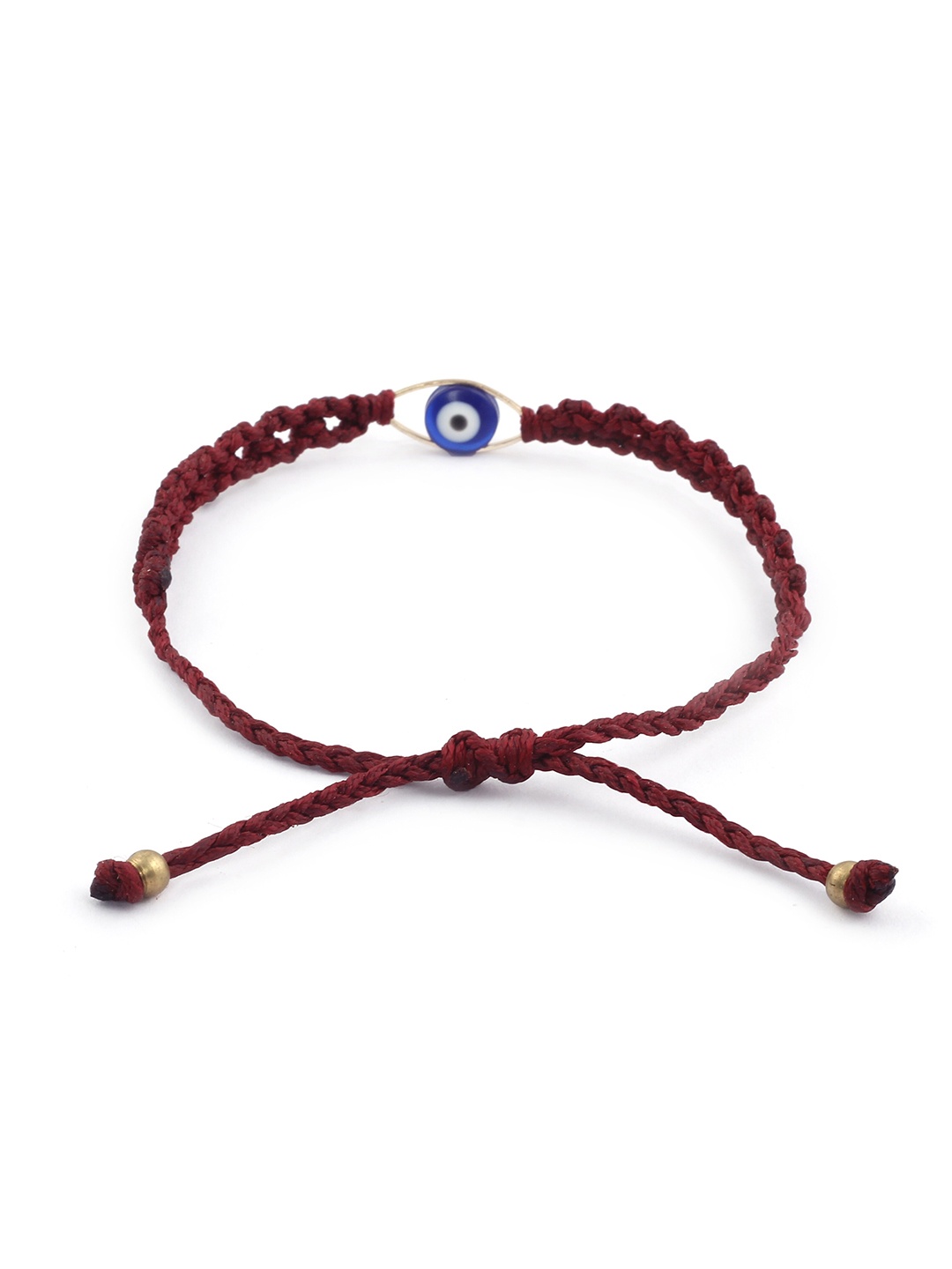 

EL REGALO Men Red Blue Handcrafted Evil Eye Charm Bracelet