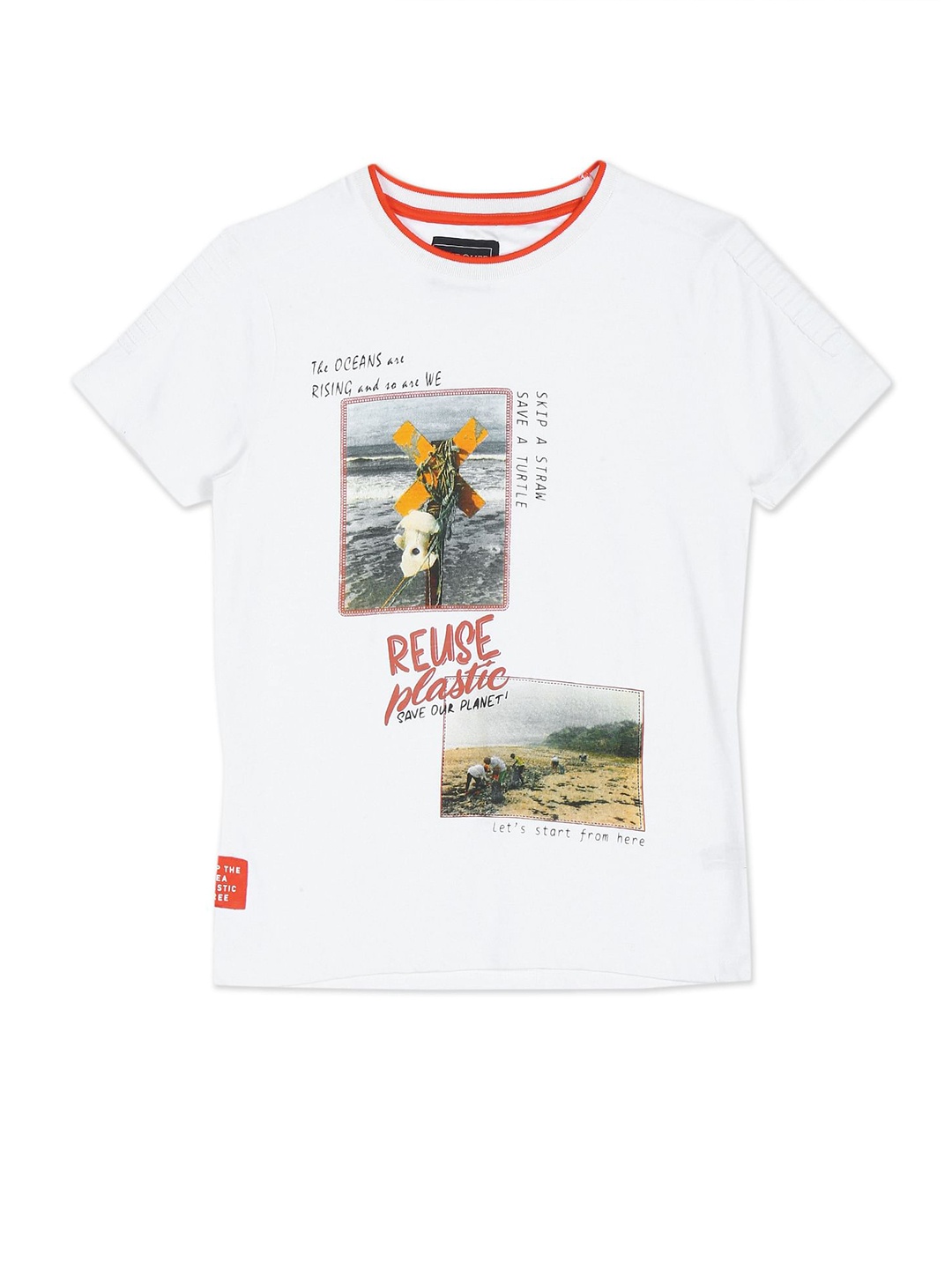 

Cherokee Boys White & Red Printed T-shirt