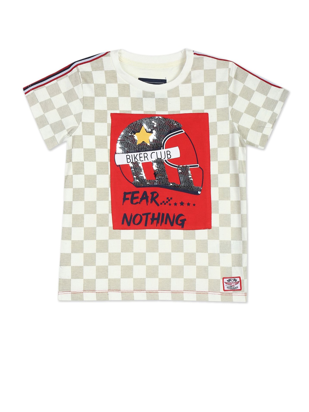 

Cherokee Boys White Printed Embellished T-shirt