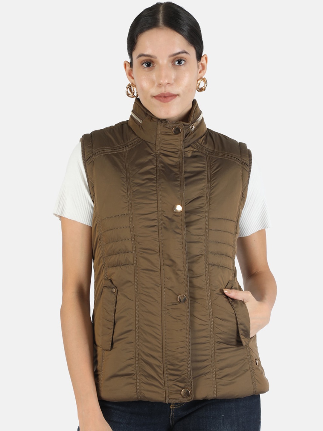 

Monte Carlo Women Brown Lightweight Puffer Jacket